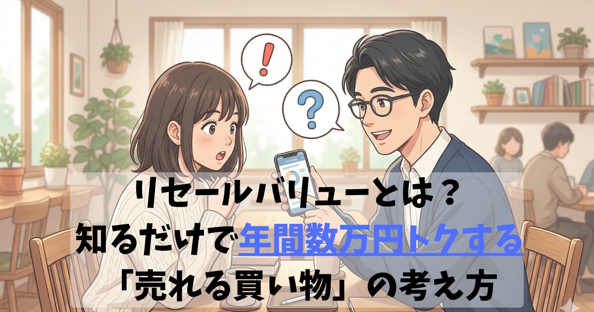 リセールバリューとは？知るだけで年間数万円トクする「売れる買い物」の考え方